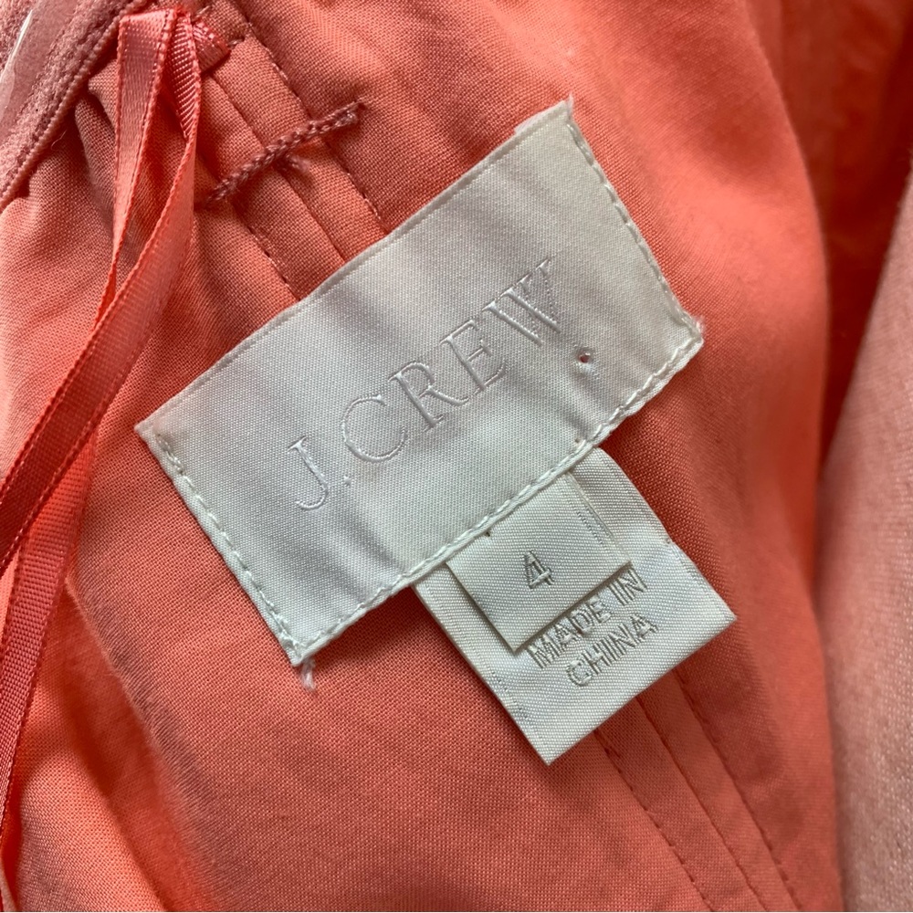 J. Crew Peach Silk Chiffon Strapless Dress - Picture 8 of 10